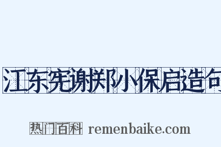 江东宪谢郑小保启造句是什么意思的图片
